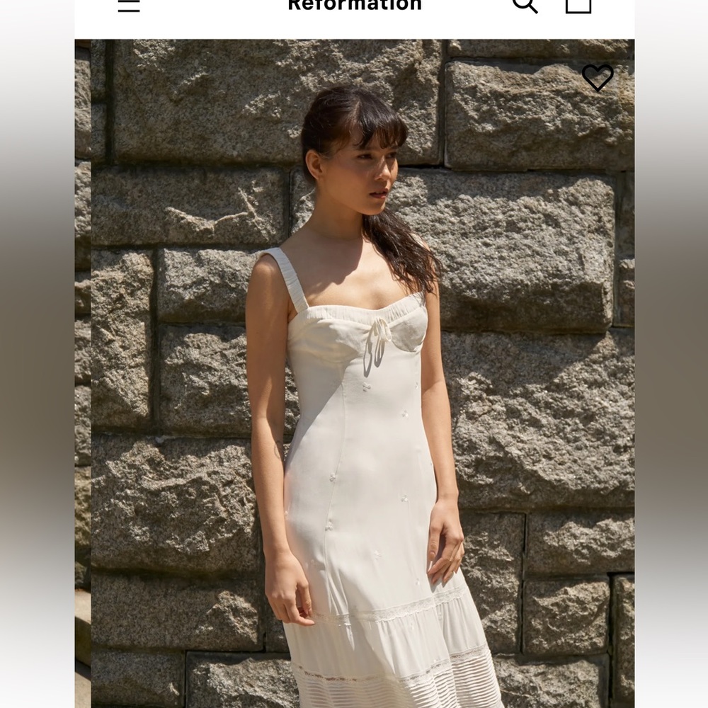 Reformation Cotta dress, size 4, ivory